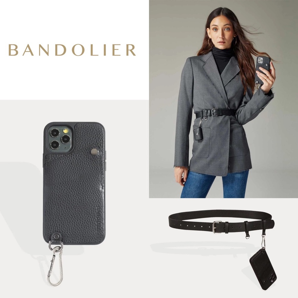 Bandolier | Morgan Belt w/ iPhone 12 Pro Max Ryder Carabiner Phone Case | Black